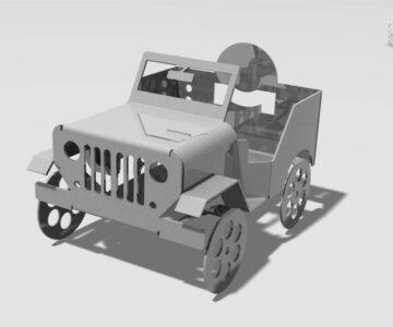 Чертеж Развертка листовой молеи Jeep