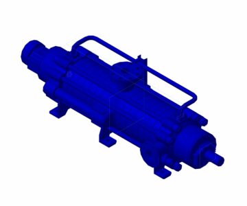 3D модель Центробежный насос секционный спина к спине Sulzer серии MD