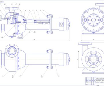 Чертеж Разработка мобильной биогазовой установки