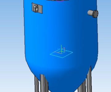 3D модель Емкость на четырех опорах