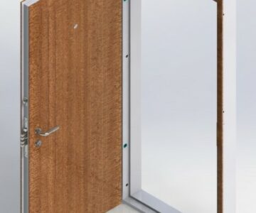 3D модель Дверь металлическая внутренного ткрывания