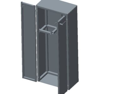 3D модель Металлический шкаф для хранения баллонов с газом 50л.
