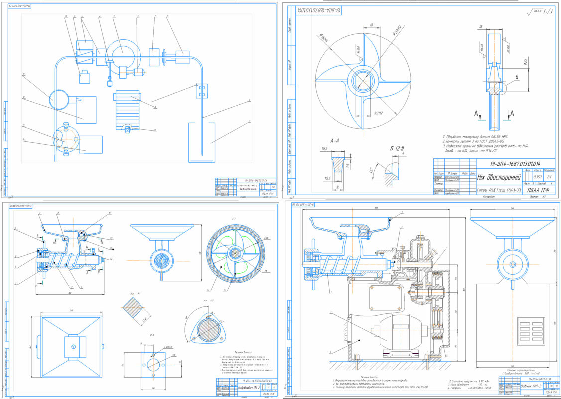 Чертеж Разработка поточно-механизированной линии по переработке мяса для ОАО "Гадячский мясокомбинат"