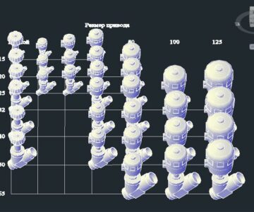 3D модель Угловые седельные клапана фирмы Burkert стандарта DIN от DN15 до DN65 серии 2000