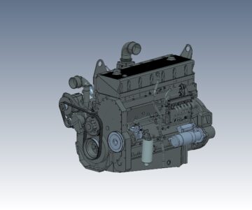 3D модель Двигатель CUMMINS QSM11-C360 T2