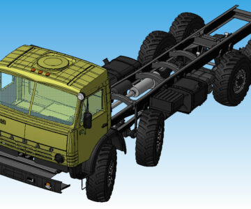 3D модель 3D Модель КамАЗ-6350 (8х8)