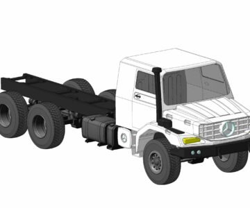3D модель Шасси Mercedes Benz Zetros 6x6