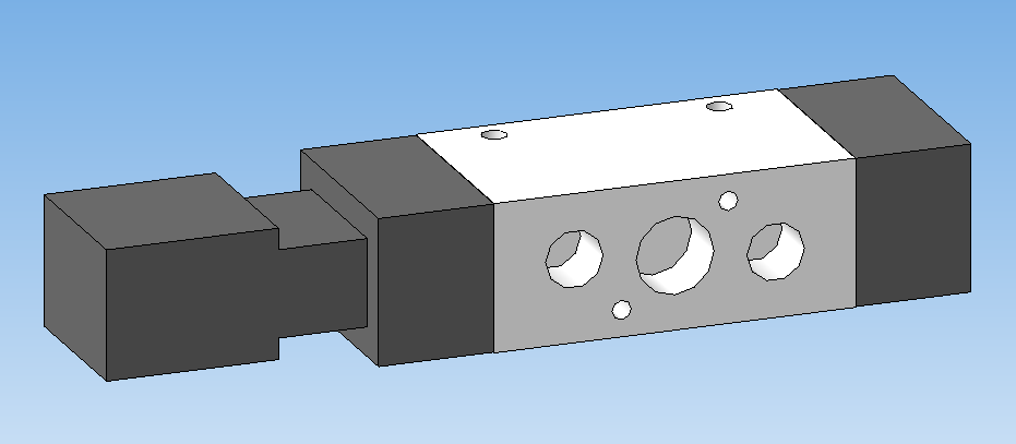 3D модель Пневмораспределитель для переключения давления воздуха