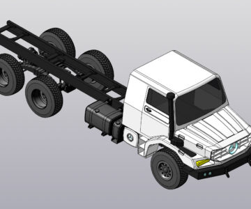 3D модель Шасси Mercedes Benz Zetros 6x6