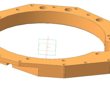 3D модель Переходная плита двигателя катера