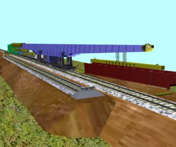 3D модель Железнодорожный консольный кран ГЭПК-130У 3D