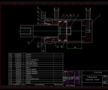 Чертеж Гидроцилиндр140-90
