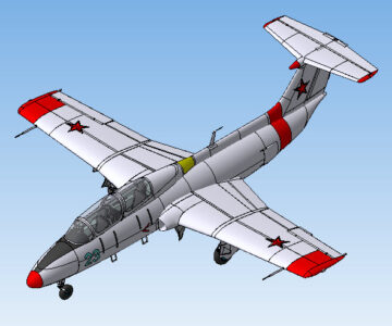 3D модель Учебно-тренировочный самолет Л-29 (L-29)