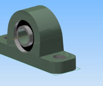 3D модель Параметрическая 3д модель подшипникового узла на лапах