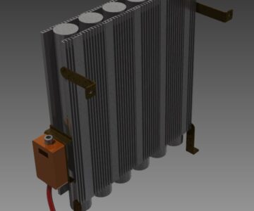 3D модель Нагреватель взрывозащищенный ВНУ-1600В1 (в комплекте с УВТР)