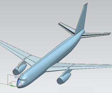 3D модель 3d модель среднемагистрального пассажирского самолета