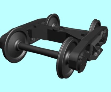 3D модель Тележка грузового вагона, 3D