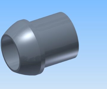 3D модель Ниппель сферический параметрический гидравлика