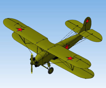 3D модель Учебный самолет По-2 (У-2)