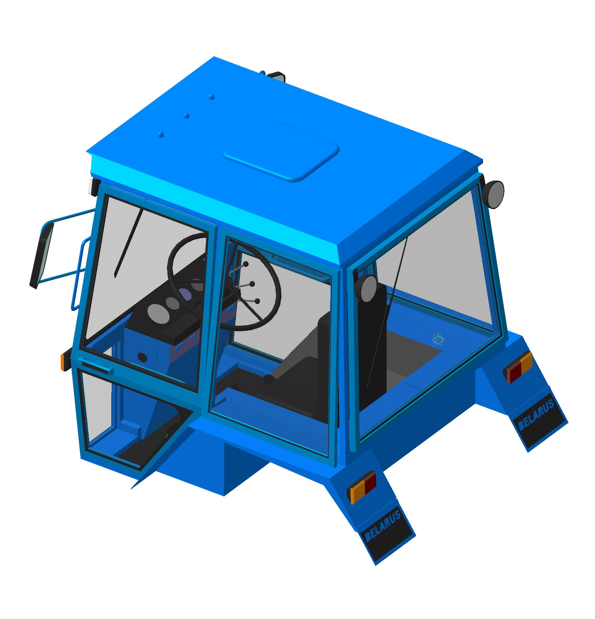 3D модель Кабина трактора МТЗ-82