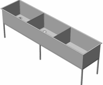 3D модель Ванна 3-секционная технологическая