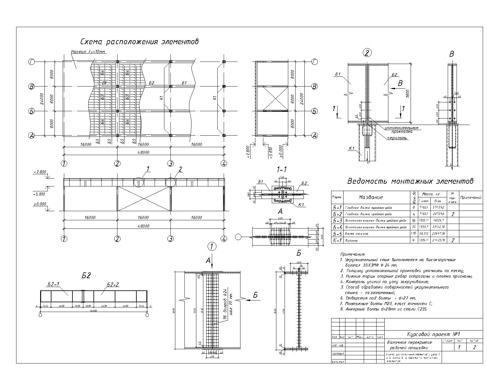 Чертеж Проектирование рабочей площадки - варианта, N 84(IIA)
