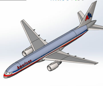 3D модель Самолет Boeing 757 в 3D