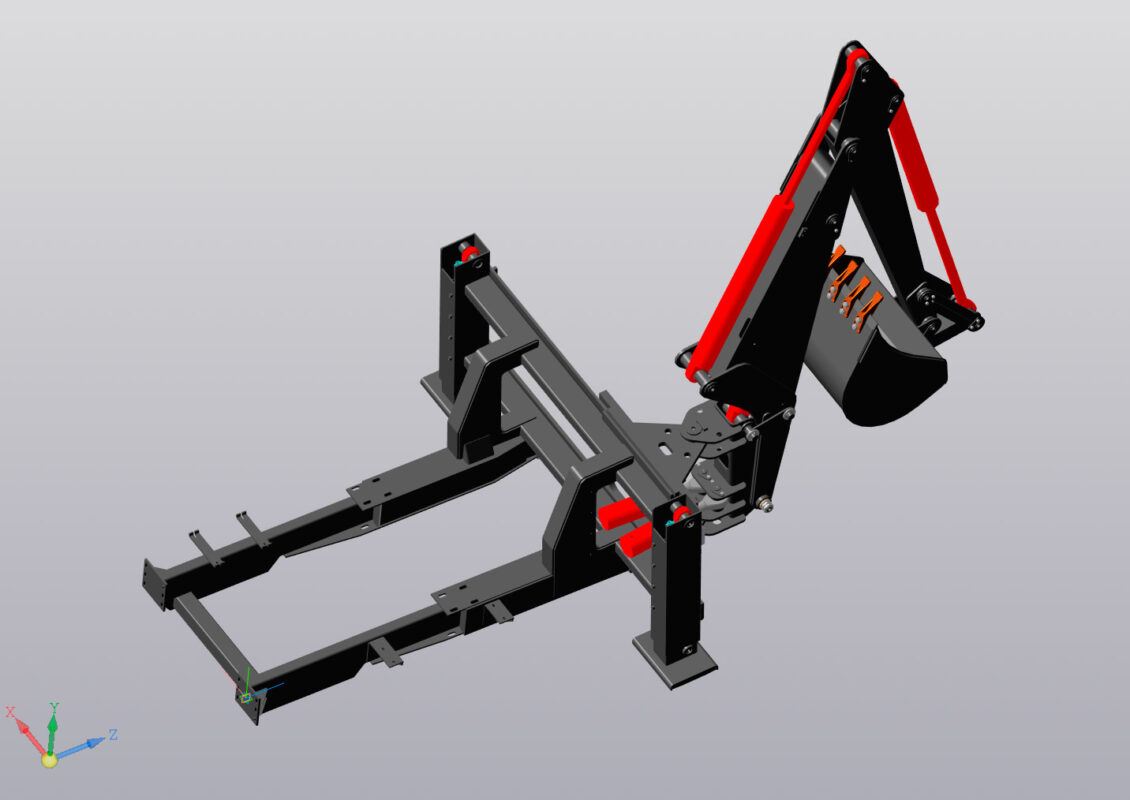 3D модель Рабочее оборудование эксковатора на базе МТЗ-82