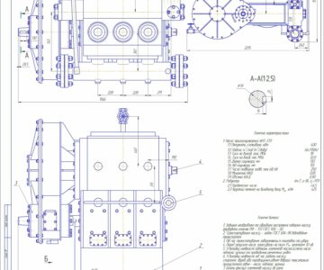 Чертеж курсовой проект Монтаж насоса для поддержки пластового давления
