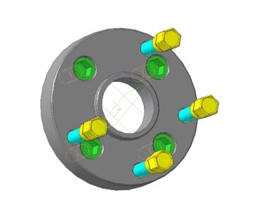 3D модель Колесный проставки на ВАЗ со стандартной разболтовки 4х98 на японскую 5х114,3