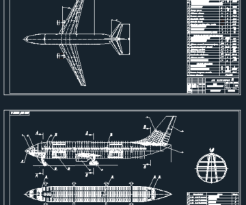 Чертеж Смолет среднемагистральный (прототип Airbus A300)