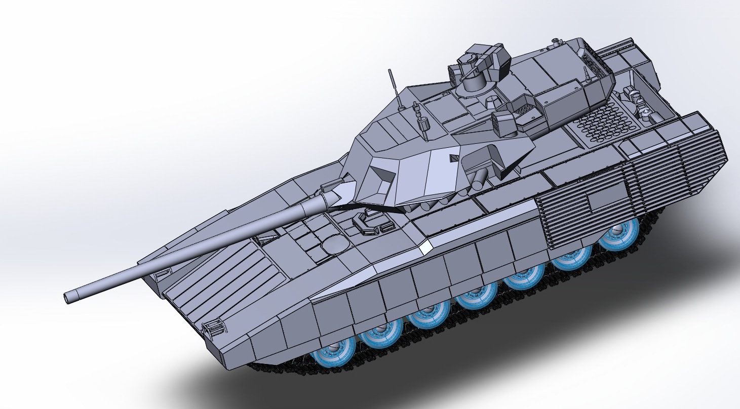 3D модель 3D модель танка "АРМАТА Т-14"