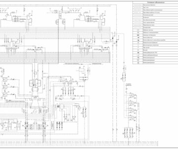 Чертеж Тепловая схема паровой турбины ПТ-135/165-130/15