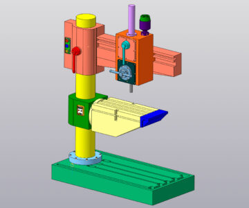3D модель 3D модель радиально сверлильного станка 2Л53У
