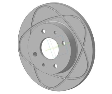 3D модель Диск тормозной ВАЗ-2108 не вентилируемый