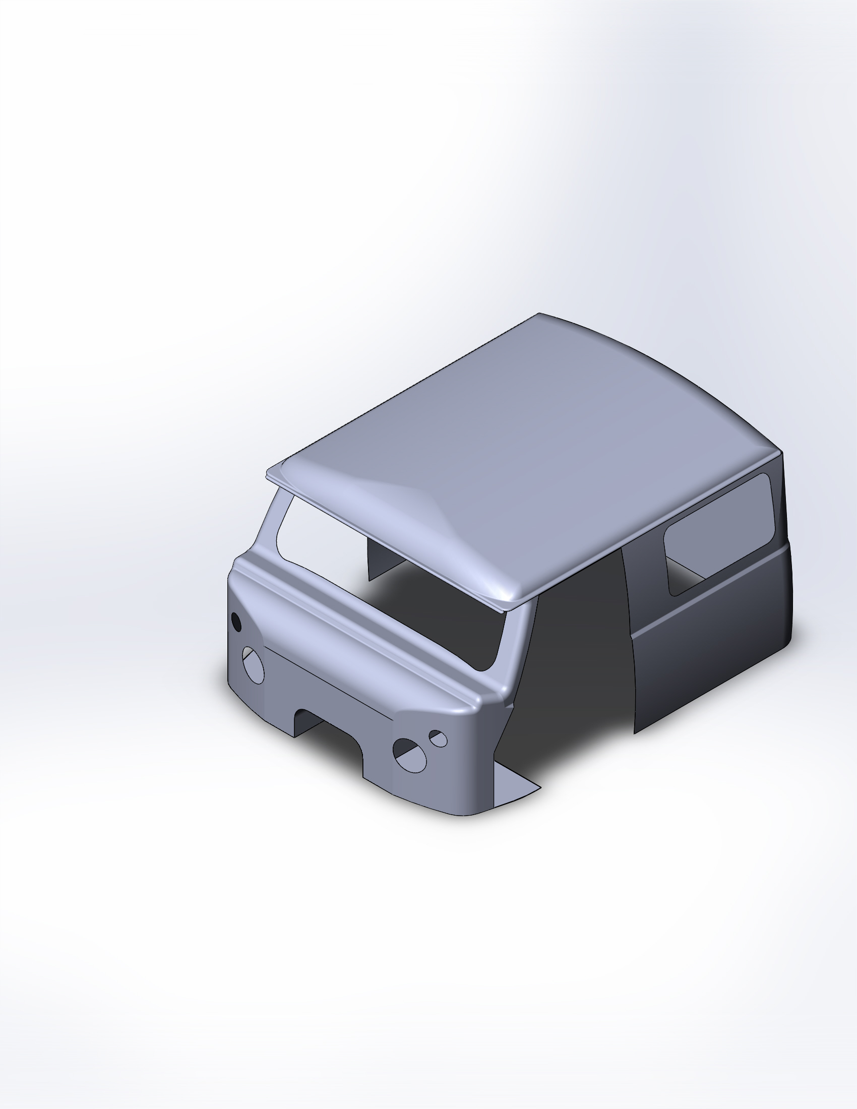 3D модель Кабина УАЗ фермер