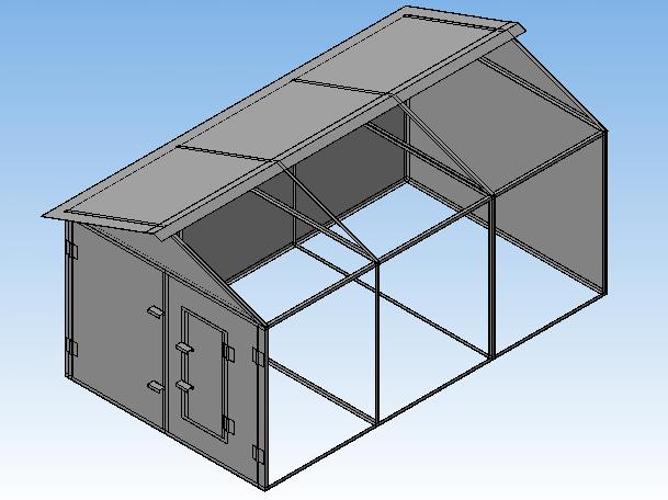 3D модель Гараж 3 на 6м