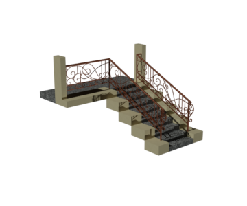 3D модель Кованные перила