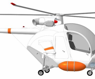 3D модель Легкий вертолет ЛС-2-МЧС