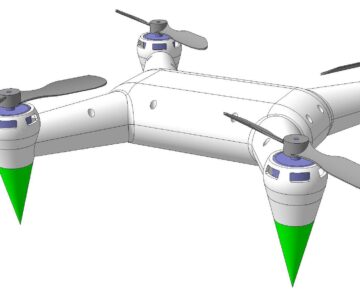 3D модель корпус для квадрокоптера Blade 200 QX (вариант №2)