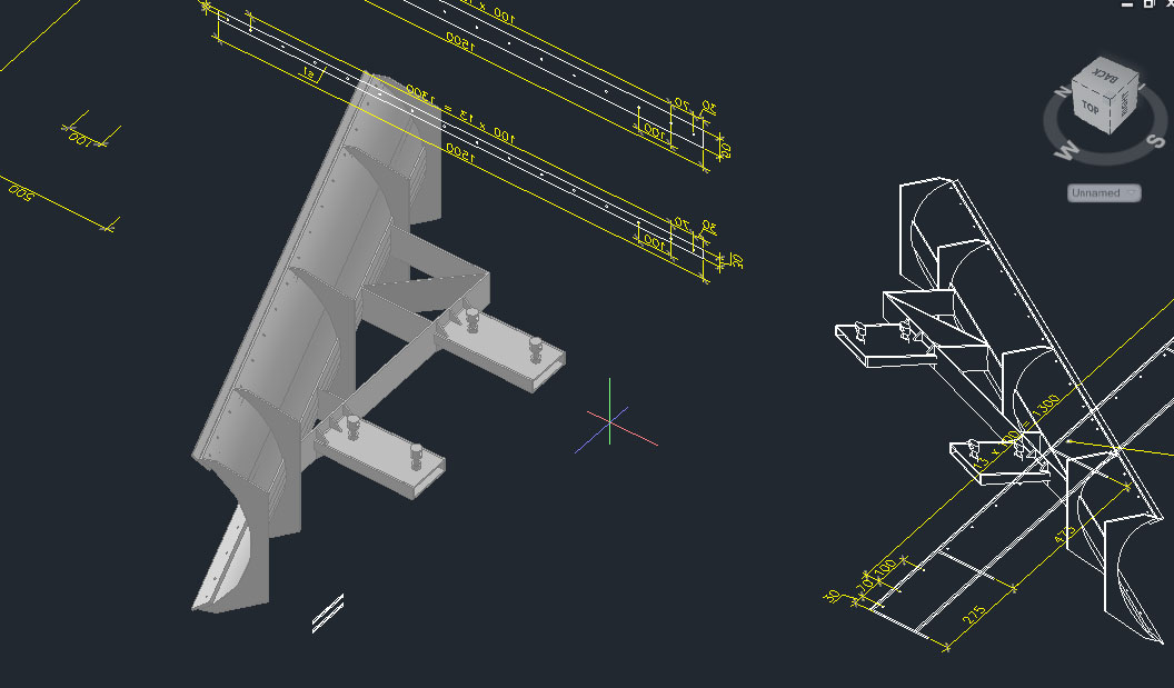 3D модель Отвал снежный навесной