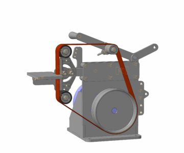 3D модель Станок ленточно-шлифовальный (Гриндер) на ленту 1200мм.