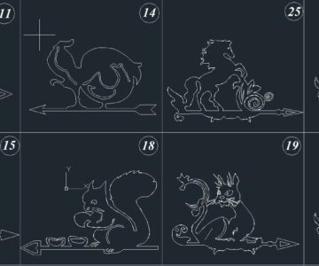 Чертеж Флюгеры чертежи