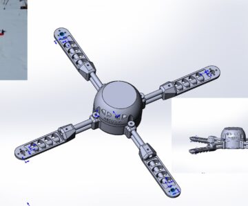 3D модель модель рамы квадрокоптера 450-го размера для печати на 3Д принтере