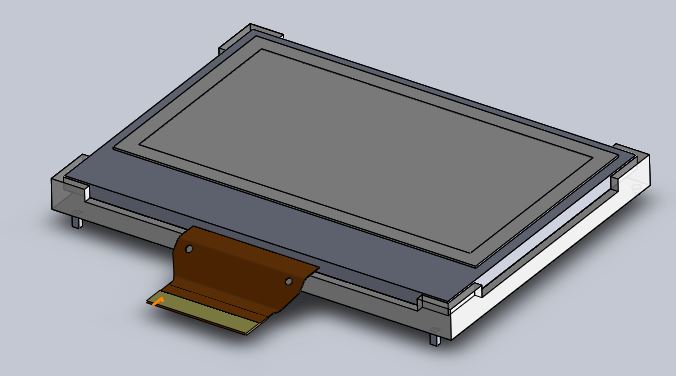 3D модель 3D модель LCD-дисплея Winstar WO12864A1-TFH