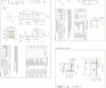 Чертеж Пожарная лестница трансформаторной подстанции