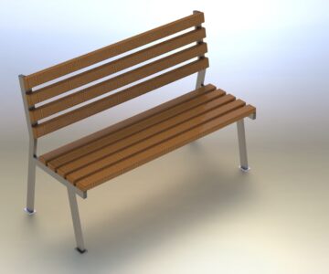 3D модель Скамейка парковая