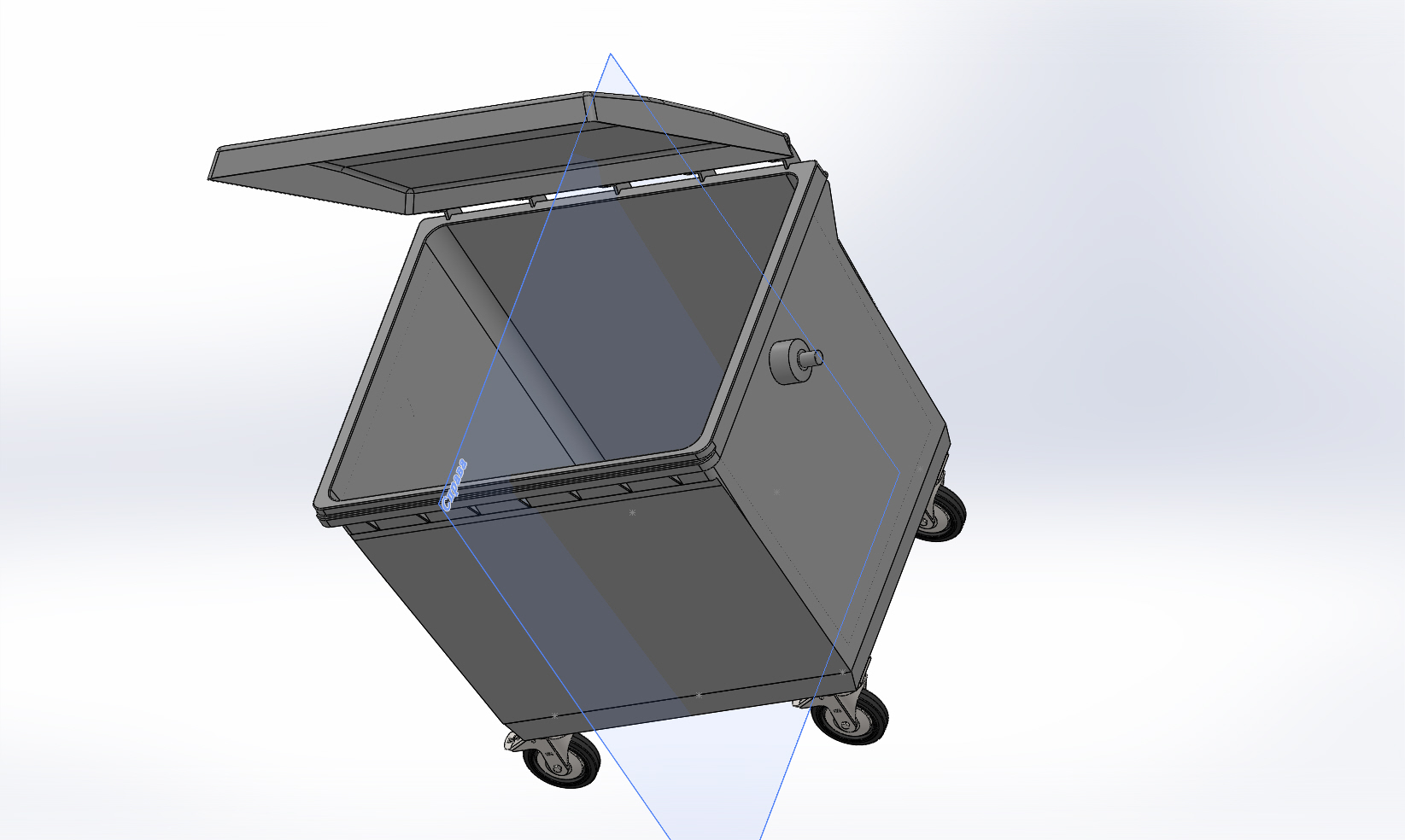 3D модель Контейнер пластиковый DIN EN 840-2 1100L