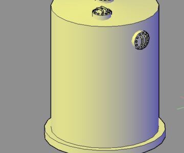3D модель Бак с коническим днищем Л8-530-160