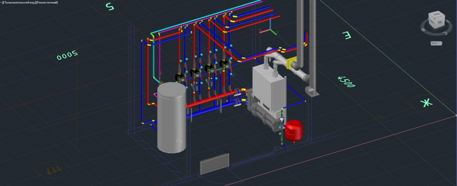 3D модель Теплогенераторная 200 кВт "Viessmann" Vitodens 200-W